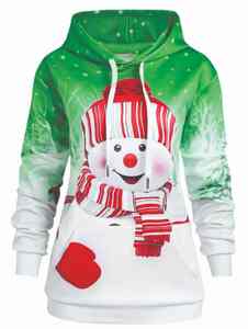Bajo MOQ unisex cuerpo completo impresión Navidad Sudadera con capucha 100% poliéster de gran tamaño 3D sublimación Navidad sudaderas con capucha para chico - Product Image 2