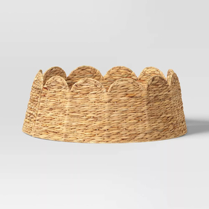 Collar de Árbol de Jacinto de Agua con Borde Festoneado Elegante, Decoración Navideña de Mimbre Tejido a Mano, Venta al por Mayor de Fábrica OEM ODM - Product Image 6