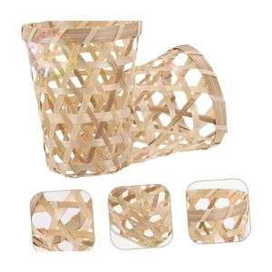 Porte-gobelet en bambou éco-fusionné-Minimaliste et inspiré de la nature pour une efficacité spatiale - Product Image 3