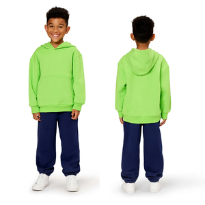Pantalons de jogging décontractés de dernière génération pour enfants, couleur bleu marine, taille élastique, respirant, écologique, coupe ample - Product Image 4