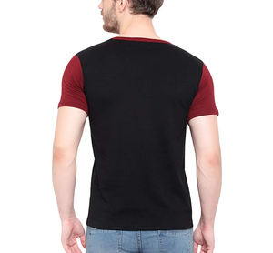 เสื้อยืดคอกลมแขนสั้นสำหรับผู้ชายเสื้อคอตตอน100% ระบายอากาศได้ดีดีไซน์ตามสั่งสไตล์ลำลองสีทึบ - Product Image 2