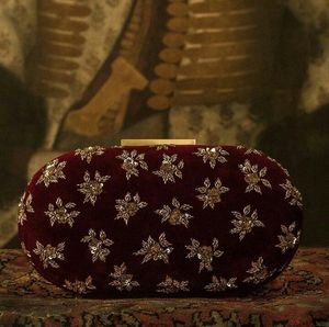 TIPO BORDADO BOLSOS ÚNICOS MEJOR Estilo bohemio Bordado Trabajo Mano Embrague Monederos Diseño de lujo Forro Perla Boda Al por mayor - Product Image 1