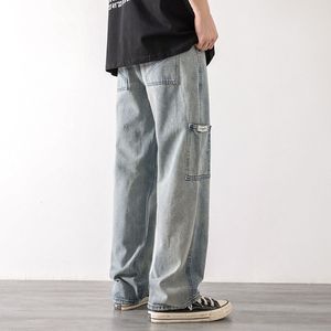 Jeans Holgados de Alta Calidad para Hombre, Estilo Urbano, Casuales, Vintage, con Cierre de Cremallera, Largos, de Lona, Estilo Hip Hop - Product Image 2