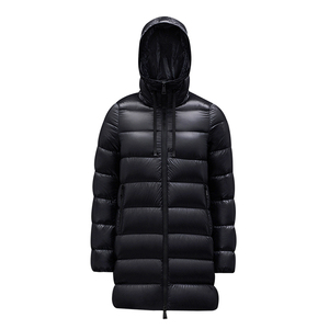 Black Womens Parka Length <b>Jacket</b> Baggy Winter Thicken Warm Korean Fashion Casual Hooded Oversized Puffer Coat Bubble Outwear - Product Image 2