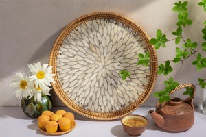 Bandeja de perlas madre para decoración del hogar, bandeja de servicio, regalo, último diseño, fabricación - Product Image 5