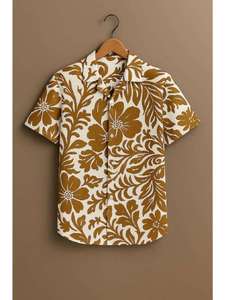 Camisas Casuales Estampadas de Licra para Hombre con Mangas Cortas, Material Elástico para un Estilo Moderno y Relajado - Product Image 5