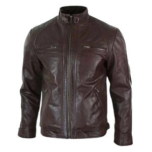 Nouvelle veste en cuir pour hommes Blouson aviateur en similicuir Veste en cuir pour hommes Automne Hommes Col montant Manteau décontracté - Product Image 1