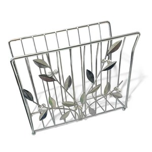 Modern Luxury Design Wrought Iron Metal Wall Mounted Magazine Holder Racks Black Color for Home and <b>Office</b> Decor - Product Image 2