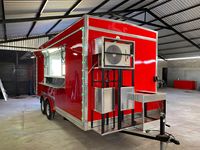 Camion de restauration mobile USA avec cuisine complète pour snacks, beignets, hot-dogs, pizzas, glaces, avec alimentation 110V pour restaurants et commerçants