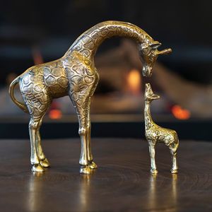 Handmade Brass con hươu cao cổ tượng & con số rắn brass thủ công hươu cao cổ điêu khắc, trang trí động vật nghệ thuật, món quà độc đáo. - Product Image 2