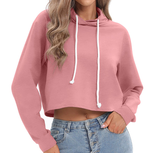 Sudaderas con capucha de color sólido con logotipo personalizado de alta calidad para mujer, diseño con capucha totalmente personalizado a la moda para la temporada de otoño - Product Image 5