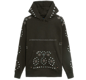Sudaderas con capucha de diamantes de imitación hechas en Pakistán térmicas con bajo MOQ sudaderas con capucha de diamantes de imitación mejor estilo hombres sudaderas con capucha de diamantes de imitación - Product Image 1
