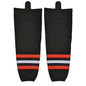 Chaussettes de hockey sur glace à bas prix fabriquées en usine Conception personnalisée pour adultes Vêtements de sport OEM et impression de nom d'équipe personnalisée - Product Image 4