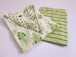 Kurta Larga Informal de Algodón Orgánico Puro con Corte Recto (Mangas 3/4) con Pantalón (Cintura Elástica, Cuello Bordado) - Product Image 2