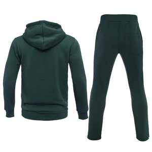 Conjunto de chándal de lana de algodón para hombre Sudadera con capucha personalizada y Joggers Ajuste cómodo Ropa de calle atlética de invierno - Product Image 4