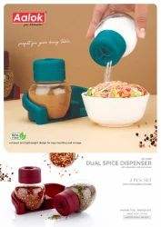 Dispensador Doble de Sal y Pimienta - Juego de Saleros de Plástico de 200g para Restaurantes y Hogar - Tamaño Mediano Redondo - Product Image 5