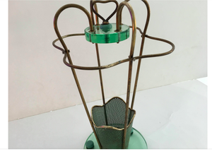 Indoor Green Double Shaded Bucket Shape <b>Umbrella</b> <b>Stand</b> Stylish Metal Design Ideal for Hotels and Household Lobbies - Product Image 6