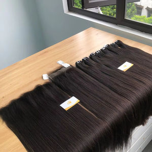 Minh Khang Hair Vietnam ofrece el mejor precio 100% Extensión de cabello virgen recto de hueso Ventas al por mayor directas Fuente Tipo de trama de piel - Product Image 1