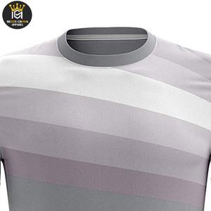 เสื้อฟุตบอลพิมพ์ลายพิมพ์ซับลิเมชันโพลีเอสเตอร์100% เสื้อคอกลมเสื้อฟุตบอลทรงสลิมฟิต - Product Image 5