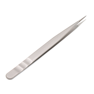 Professional Stainless Steel Eyelash Tweezers Anti-Magnetic Reusable Smooth Tip Precision Grooming <b>Tool</b> for Salon Use - Product Image 2