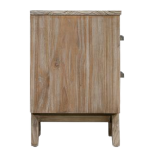 Solid Pine Wood 2 <b>Drawer</b> Nightstand Modern Bedside <b>Table</b> Storage Cabinet <b>With</b> Rustic Finish For Bedroom For Home - Product Image 3