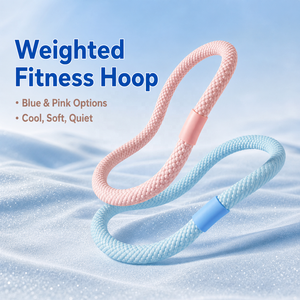 Cerchio Fitness Ponderato 3.3 4.4 5.5 LBS in Seta Ghiacciata Morbida con Molla, Cerchio per la Vita per Donna, Dimagrimento, Brucia Calorie, Allenamento a Casa, Palestra, Vendita all'Ingrosso - Product Image 2