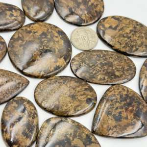 หินบรอนไซต์ธรรมชาติ AAA + 100% อัญมณีทรงหลวมปรับแต่งขนาดได้สีน้ำตาลรูปทรงหลังเบี้ยสำหรับทำเครื่องประดับ - Product Image 2