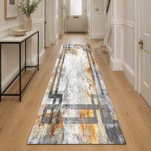Tapis chenille antidérapant RUGS DEPOT LXDP-0732, multicolore, neutre, traditionnel, oriental, imprimé numériquement, lavable en machine, vente en gros - Product Image 5