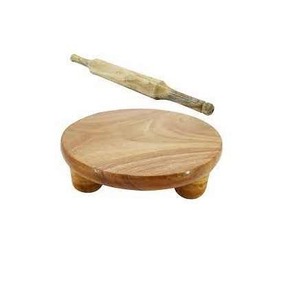 Fancy Design Round Shape Wood <b>Rolling</b> <b>Pin</b> and Board Superior Quality Customized Size Kitchen Chakla Belan in Bulk - Product Image 4