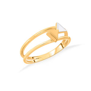 18K Gold Vintage Zircon Fashion <b>Ring</b> Free <b>Size</b> Anniversary Jewelry - Product Image 3