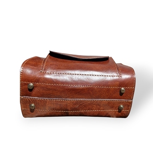 Bolso de Mano Tipo Clutch Unisex de Cuero Genuino Marrón, con Dos Correas de Hombro, Cierre de Cremallera, Diseño Marroquí de Alta Calidad MA - Product Image 4