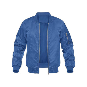 Alta calidad de encargo de otoño/invierno chaquetas casuales de los hombres al por mayor chaquetas de los hombres de color sólido chaquetas de Bombardero - Product Image 3