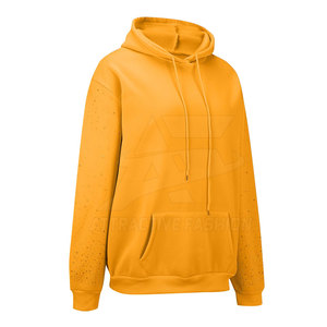 Custom Women Rhinestone Hoodies With Relaxed Streetwear Style And <b>Decorative</b> Shiny Detail For Trendy Looks - Product Image 6