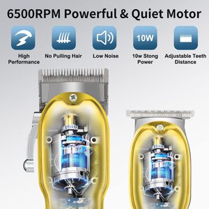 Tondeuse à cheveux sans fil professionnelle pour hommes, kit de toilettage de barbe, rechargeable par USB, tondeuse à cheveux professionnelle pour hommes - Product Image 6