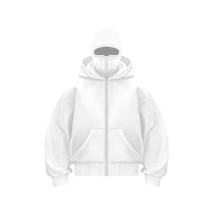 Hombres Oversized Double Hood Ninja Mask Hoodie - Product Image 4