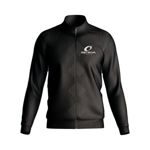 Veste streetwear pour homme en toile enduite, col montant, coupe-vent, fermeture éclair, plusieurs poches, logo personnalisé, utilisation en extérieur en hiver - Product Image 1