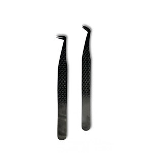 Pinzas de pestañas de volumen Puntas de fibra Injerto de pestañas Pinzas de agarre nano Pinzas de extensión de pestañas rusas profesionales de 90 45 grados - Product Image 6