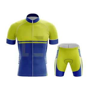 Custom Fietskleding Lichtgewicht Sublimatie Printing Fietssjersey Pak Set Ademende Fietsuniformen