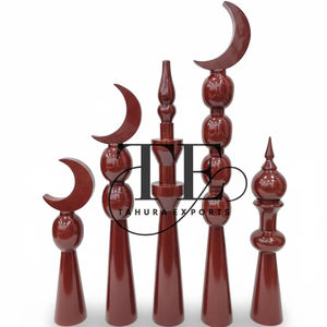 เครื่องประดับไม้รูปพระจันทร์เสี้ยวเดือนรอมฎอนทำด้วยมือของตกแต่งบ้านแบบอิสลามประดับโต๊ะทำจากไม้ - Product Image 1