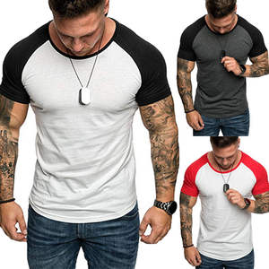 Plain Loose Fit Camiseta de algodón de manga corta con cuello redondo para hombre - Product Image 6
