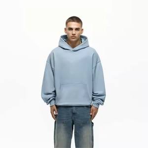 Sweat à capuche bleu surdimensionné confortable pour hommes et femmes avec coupe ample et tissu doux pour un usage quotidien - Product Image 1