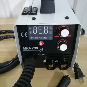 Mig Tukang Las Semi-otomatis 110V 220V Inverter Tig Argon Arc Gas-Less Mig Tukang Las 3 In 1 Sinergi HBM1200 Mesin Las