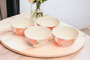 Nouveau bol à soupe de riz en bois de bambou naturel écologique récipient alimentaire ustensile de cuisine vaisselle bol en bois - Product Image 6