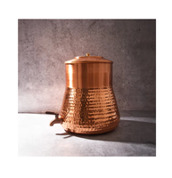 Distributeur de réservoir d'eau en cuivre personnalisé Pot distributeur d'eau professionnel de tailles moyennes Pot en cuivre au design martelé