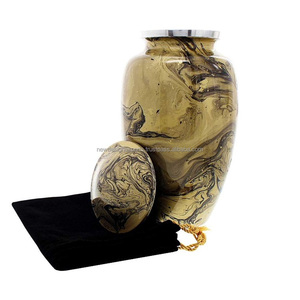 Sable du désert noir et or, grandes urnes pour adultes pour les cendres de crémation dans la maison - Product Image 3