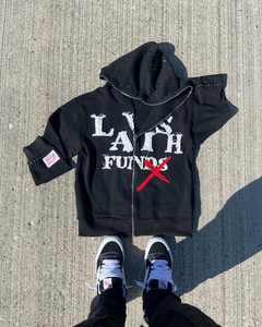 Nouveau Style de vêtements de rue de haute qualité hommes en détresse broderie à capuche Offre Spéciale tendance Design hommes en détresse à capuche - Product Image 1