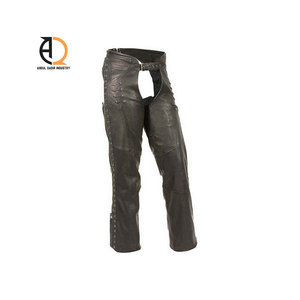 Chaps de cowboy western en cuir de vachette avec franges pour l'équitation - Product Image 4