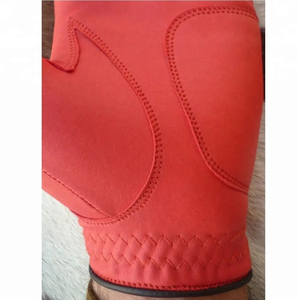 Gant de golf en cuir véritable rouge antidérapant pour droitier, respirant, avec empreintes en caoutchouc surélevées, fermeture auto-agrippante, pour hommes, usage sportif - Product Image 6