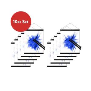 Black <b>Plastic</b> Poster Strip Set 62 cm 10 Pairs - Product Image 1