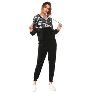 2025 conception personnalisée femmes automne hiver survêtement à manches longues sweats à capuche survêtement pantalon coton polaire Plus écologique imprimé - Product Image 1